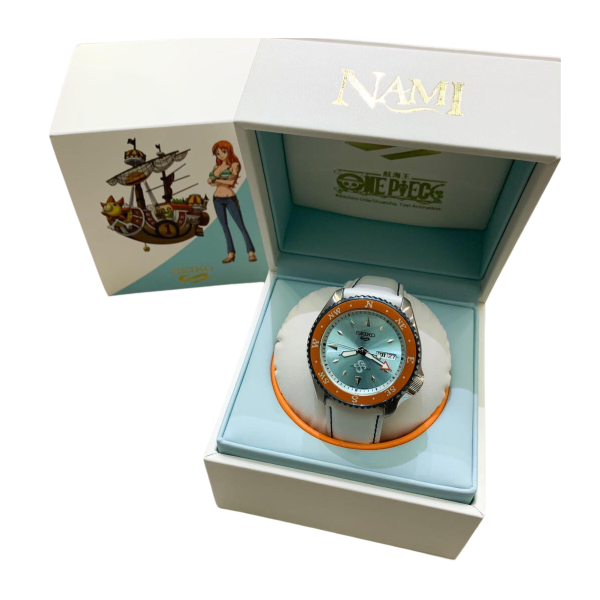 Seiko 5 Sports One Piece Nami Limited Edition Blue Dial Watch SRPF63K1 - A Collector's Gem