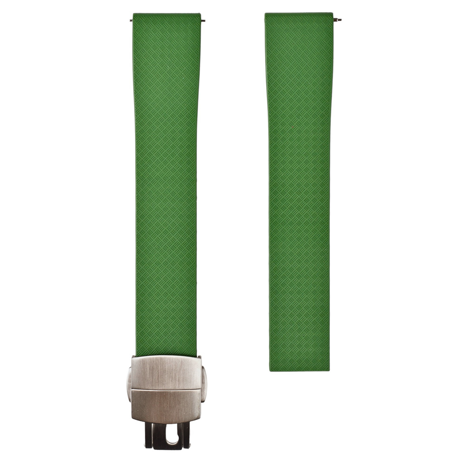 CTS Cut-to-Size FKM Rubber Watch Strap - Quick Release - Grey (2435) | Stylish & Durable