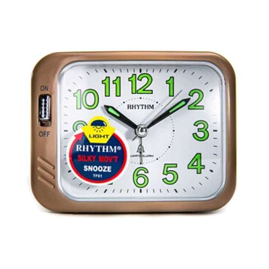 Rhythm CRA829NR13 Brown Bell Alarm Clock - Wake Up in Style!