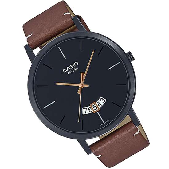 Casio Men's Stylish Leather Quartz Watch MTP - B100BL - 1EV