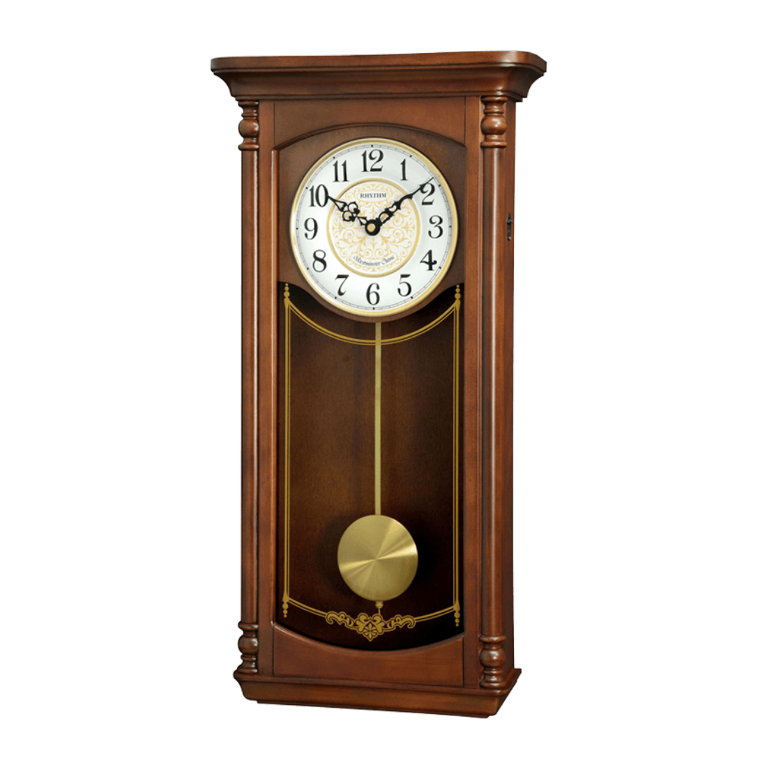 Rhythm CMJ581NR06 Classic & Antique Wooden Pendulum Wall Clock - Exclusive to Singapore!