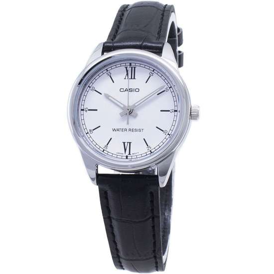 Casio Women's Leather Couple Watch: Stylish LTP-V005L-7B2 for Her and Him