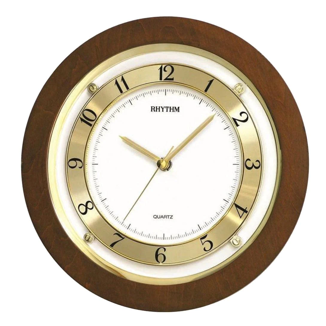 Rhythm CMG975NR06 Quartz Wooden Analog Wall Clock - Exclusive to Singapore!