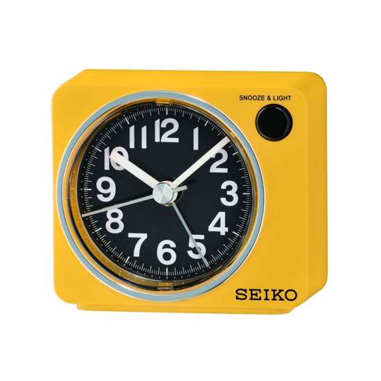 Seiko Stunning Yellow Bedside Alarm Clock QHE100Y/QHE100YN