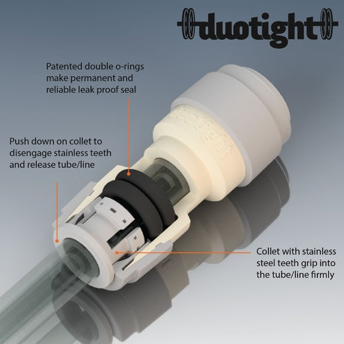 Amazing Duotight Push - In Fitting - 8 mm (5/16 in.) x Female Beer Thread