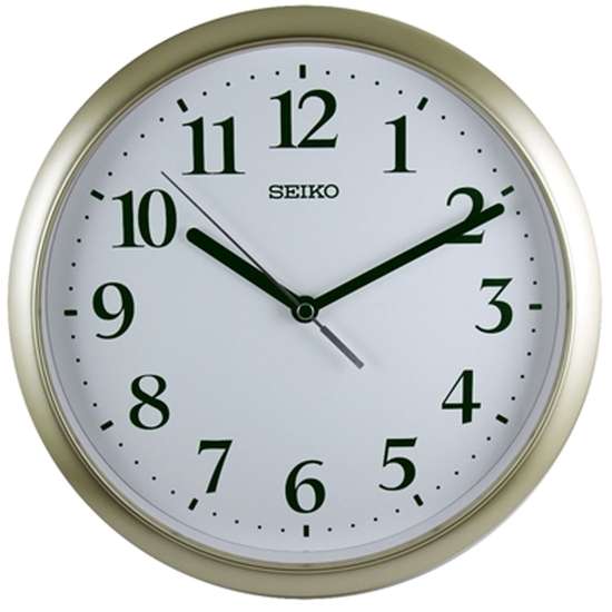 Seiko Gold Quartz Quiet Sweep Round Wall Clock - QHA005G Series