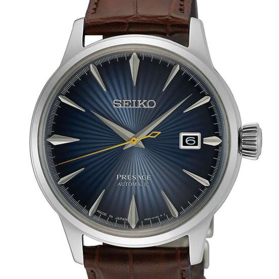 Seiko Presage SRPK15J1: Stunning Blue Dial Leather Men's Watch from Japan