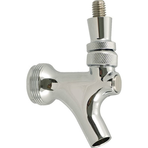 Premium Chrome Draft Beer Faucet: Stainless Steel Lever for Durability