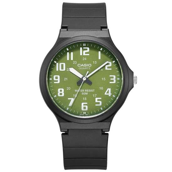 Casio Youth Green Dial Watch - Stylish and Durable MW240-3B