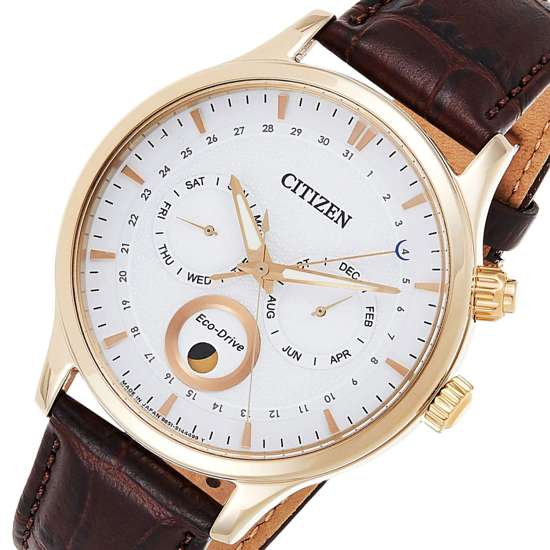Citizen AP1052-00A Moon Phase Leather Watch: A Timeless Japanese Masterpiece