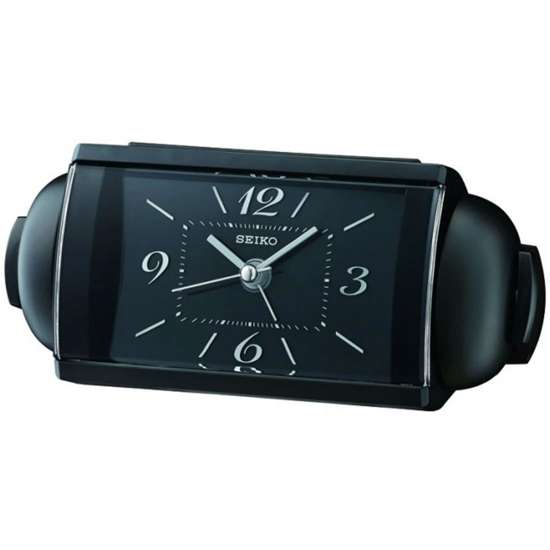 Seiko QHK047K Loud Bell Black Alarm Clock - Exclusive to Singapore!