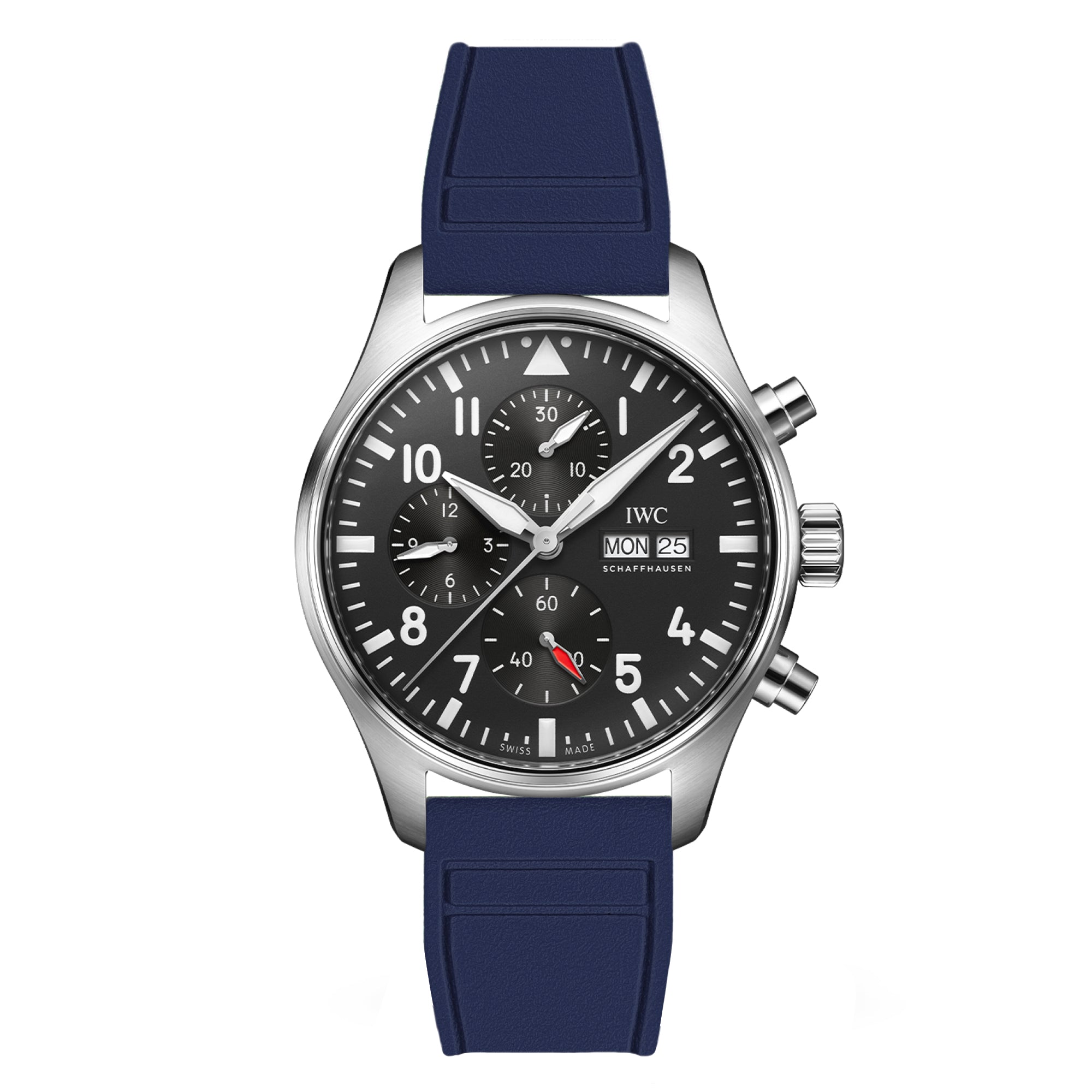 Skyward Premium FKM Rubber Watch Strap - Quick Release - Perfect Fit for IWC Big Pilot & More - Orange (2411)