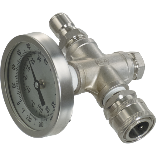 In-Line Thermometer with Quick Disconnects