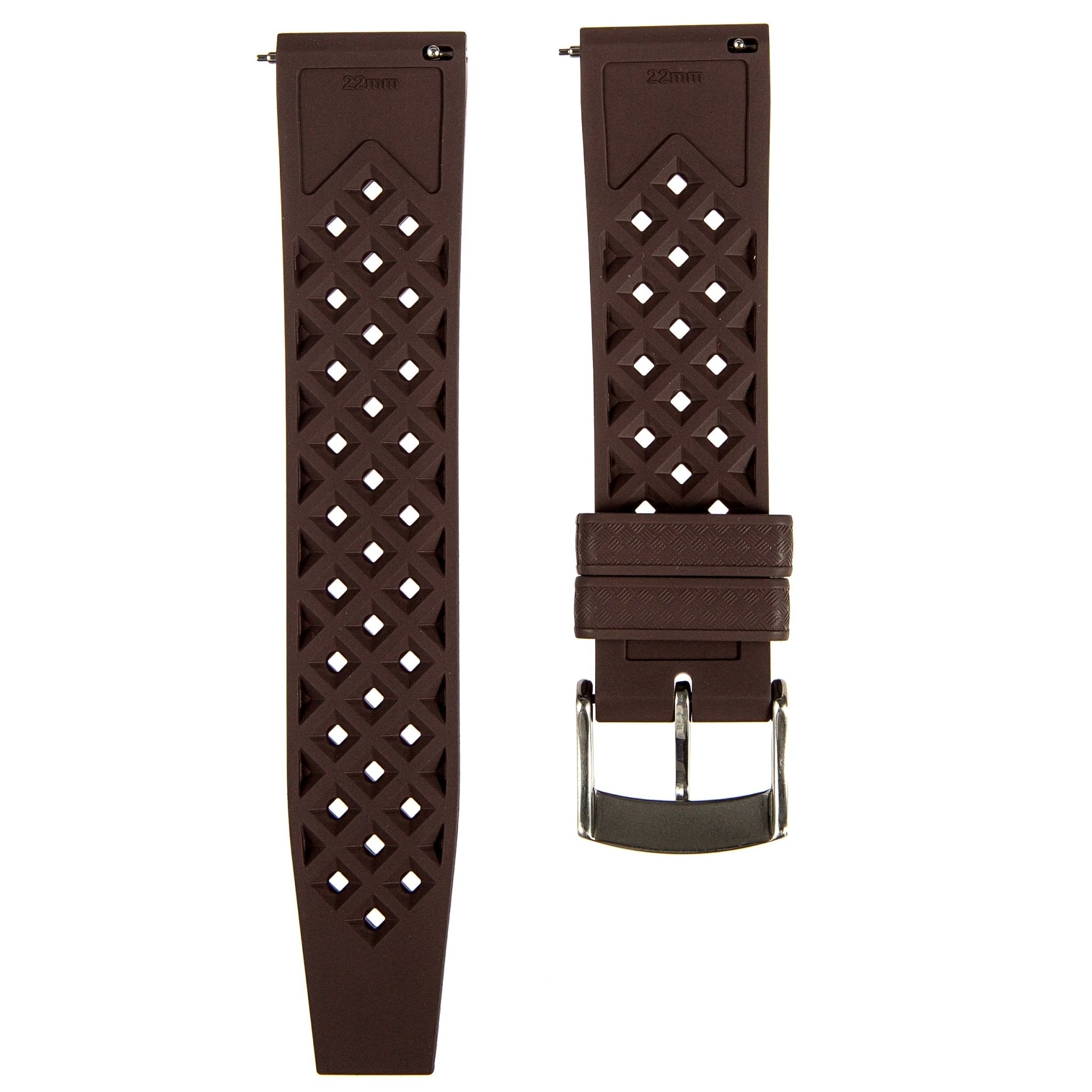 Calypso Style FKM Rubber Watch Strap - Quick-Release - Vibrant Green (2422)