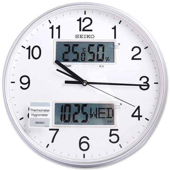 Seiko QXL013S LCD Wall Clock - Exclusive to Singapore!
