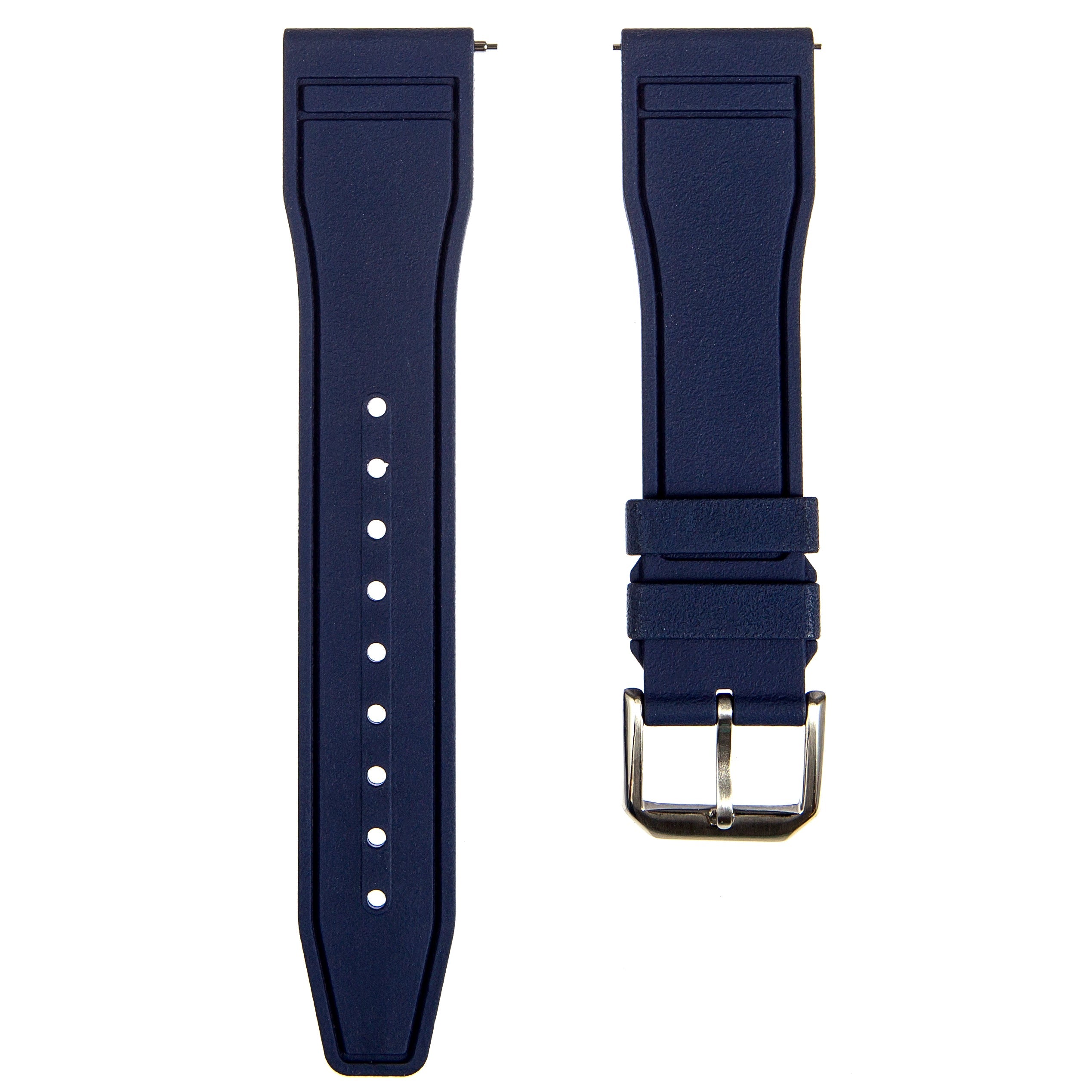 Skyward Premium FKM Rubber Watch Strap - Quick Release - Perfect Fit for IWC Big Pilot & More - Orange (2411)