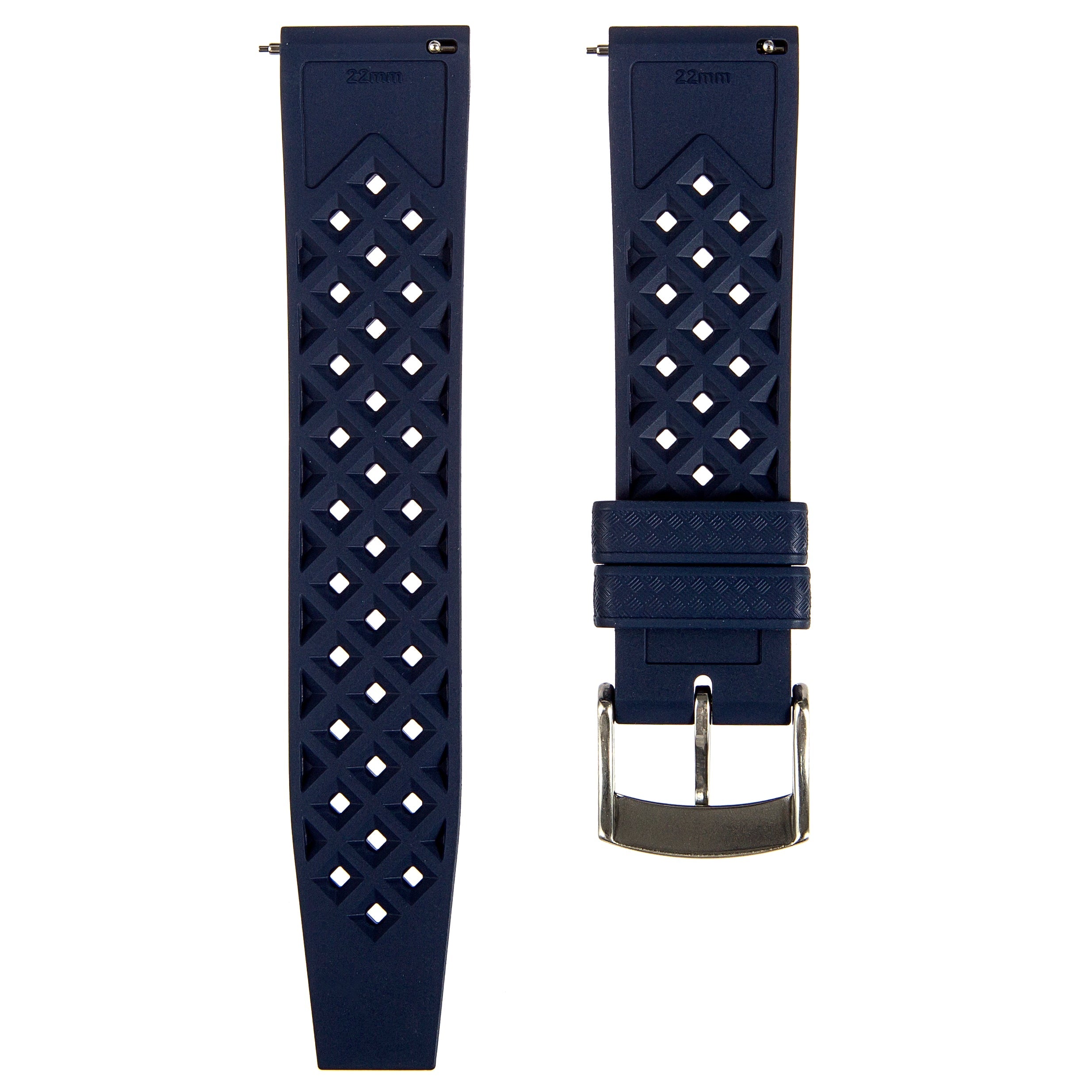 Calypso Style FKM Rubber Watch Strap - Quick-Release - Vibrant Green (2422)