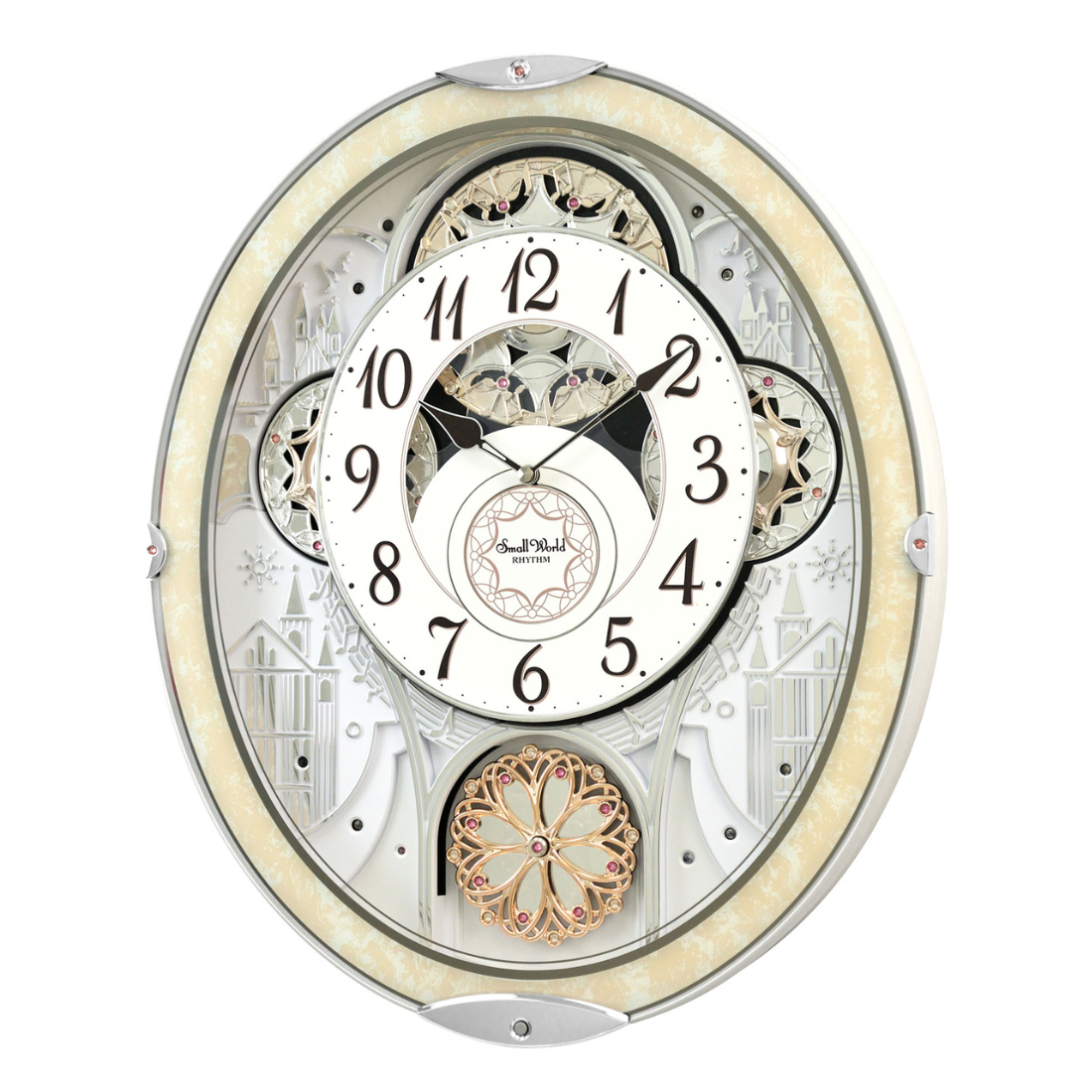 Don't Miss! Rhythm Quartz Gala Winterfest Magic Motion Wall Clock with 30 Melodies - Singapore Exclusive