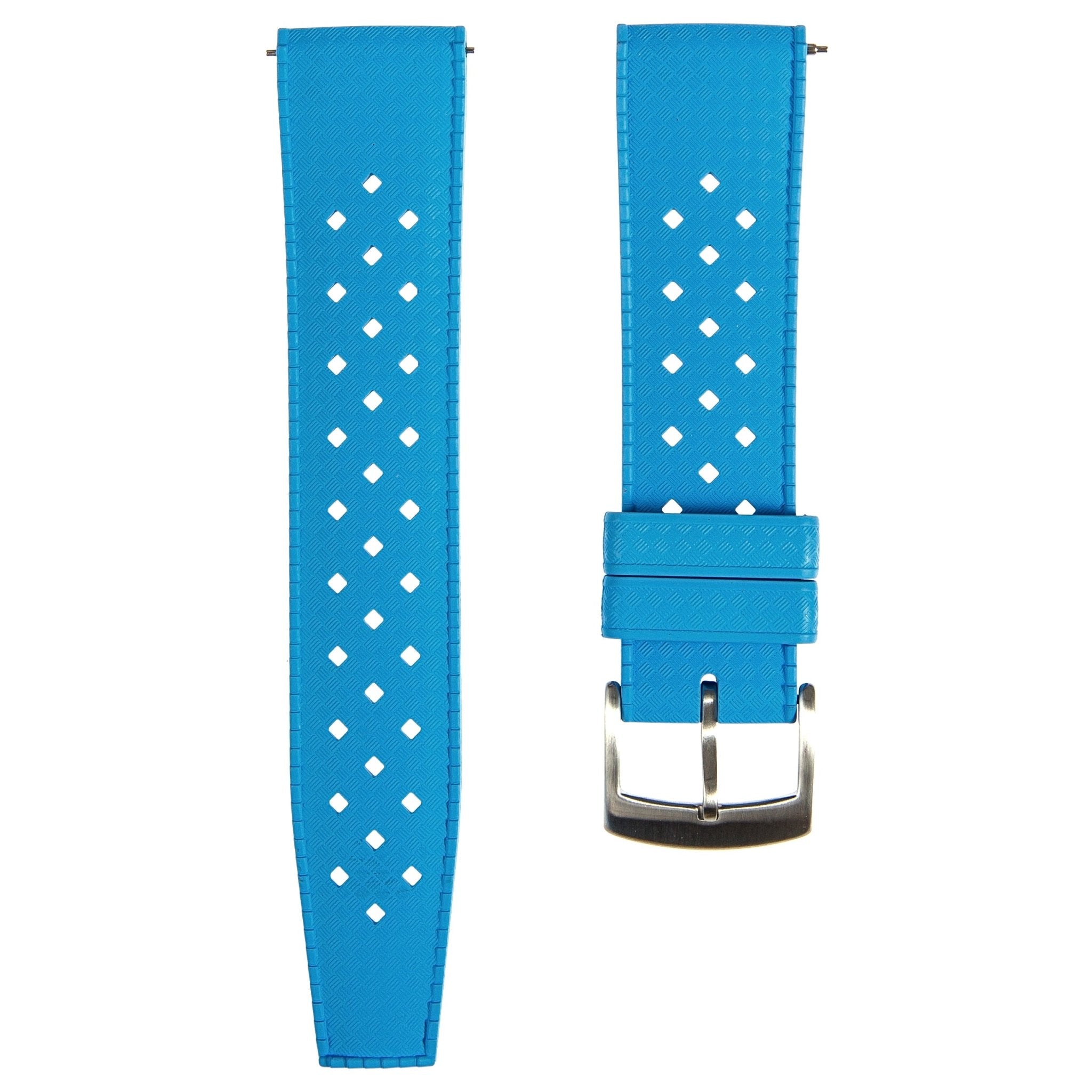 Calypso Style FKM Rubber Watch Strap - Quick-Release - Vibrant Green (2422)