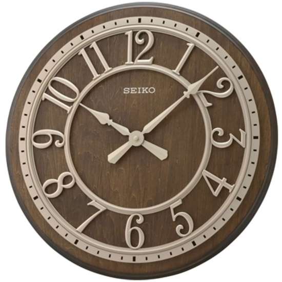 Seiko QXA742B Exquisite Wooden Wall Clock - Singapore Exclusive