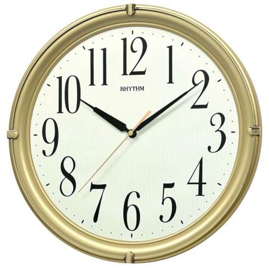 Don't Miss! Rhythm Gold Super Luminous Wall Clock CMG404NR18 (Singapore Only)