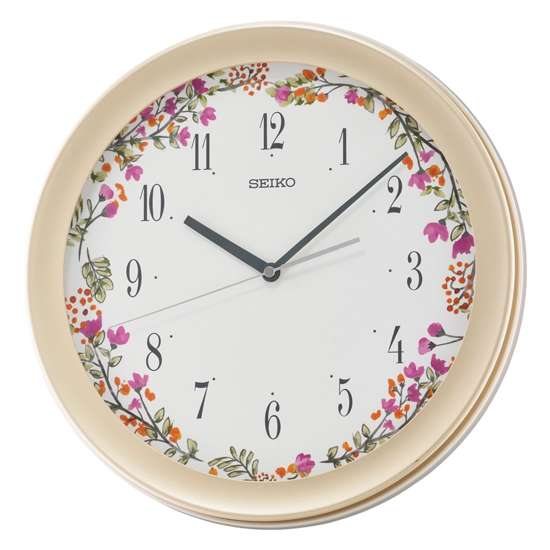 Seiko Decorator Floral Wall Clock - QXA777P Series