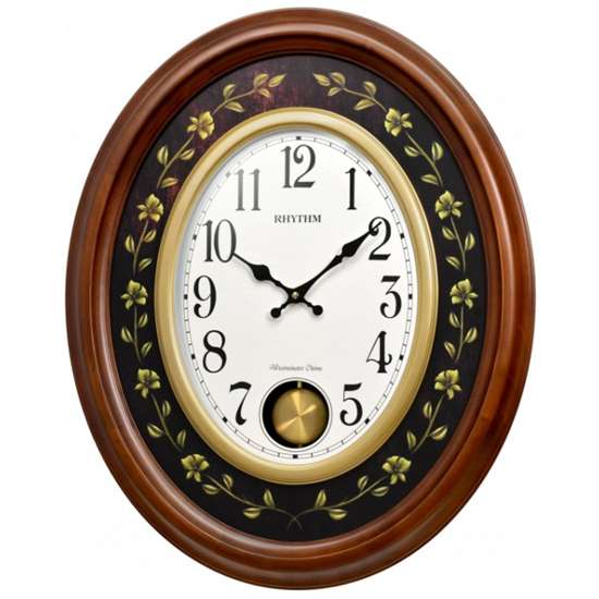 Rhythm CMJ580NR06 Pendulum Clock - Exclusive to Singapore!