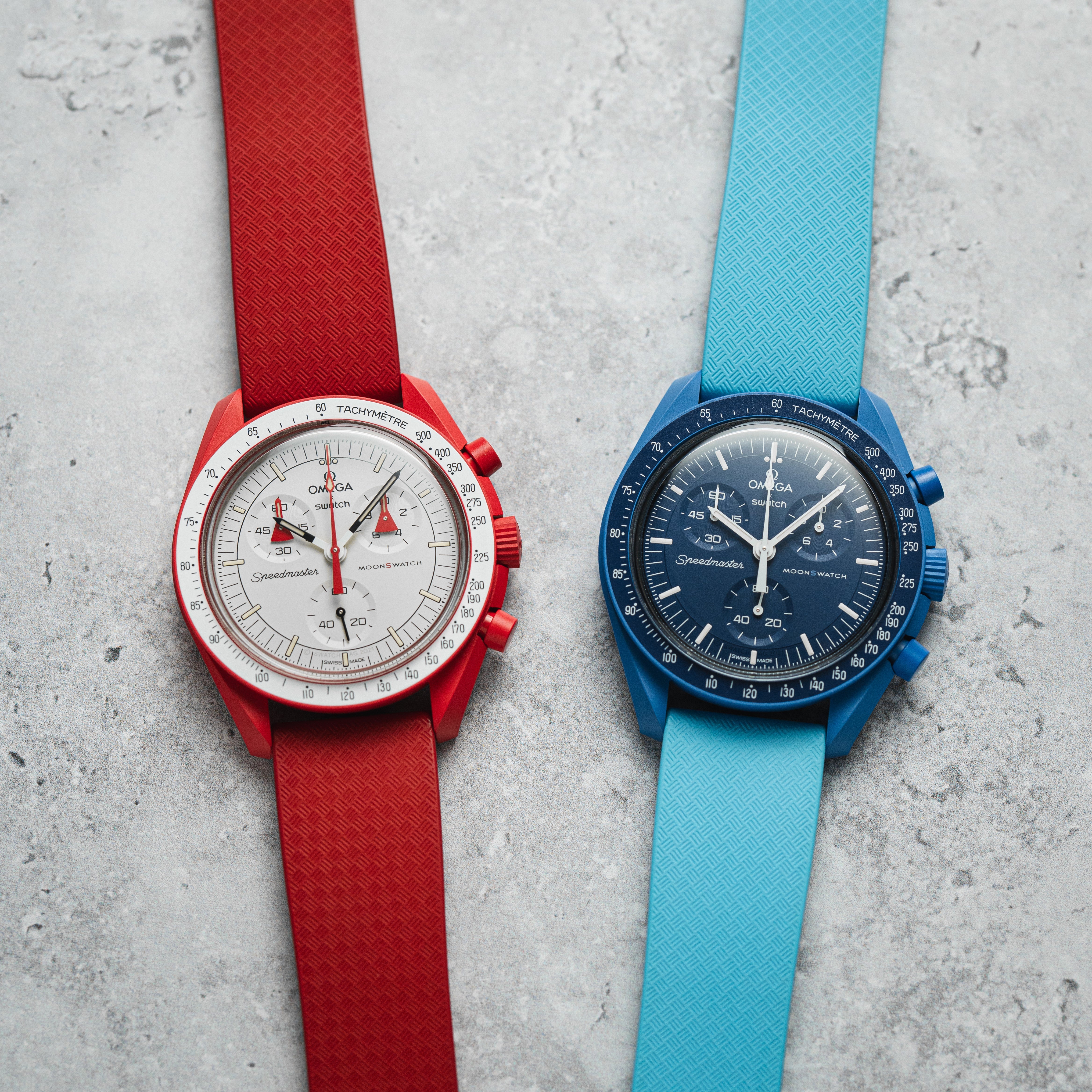 CTS Cut-to-Size FKM Rubber Watch Strap - Quick Release - Sky Blue (2435) - Elevate Your Style!