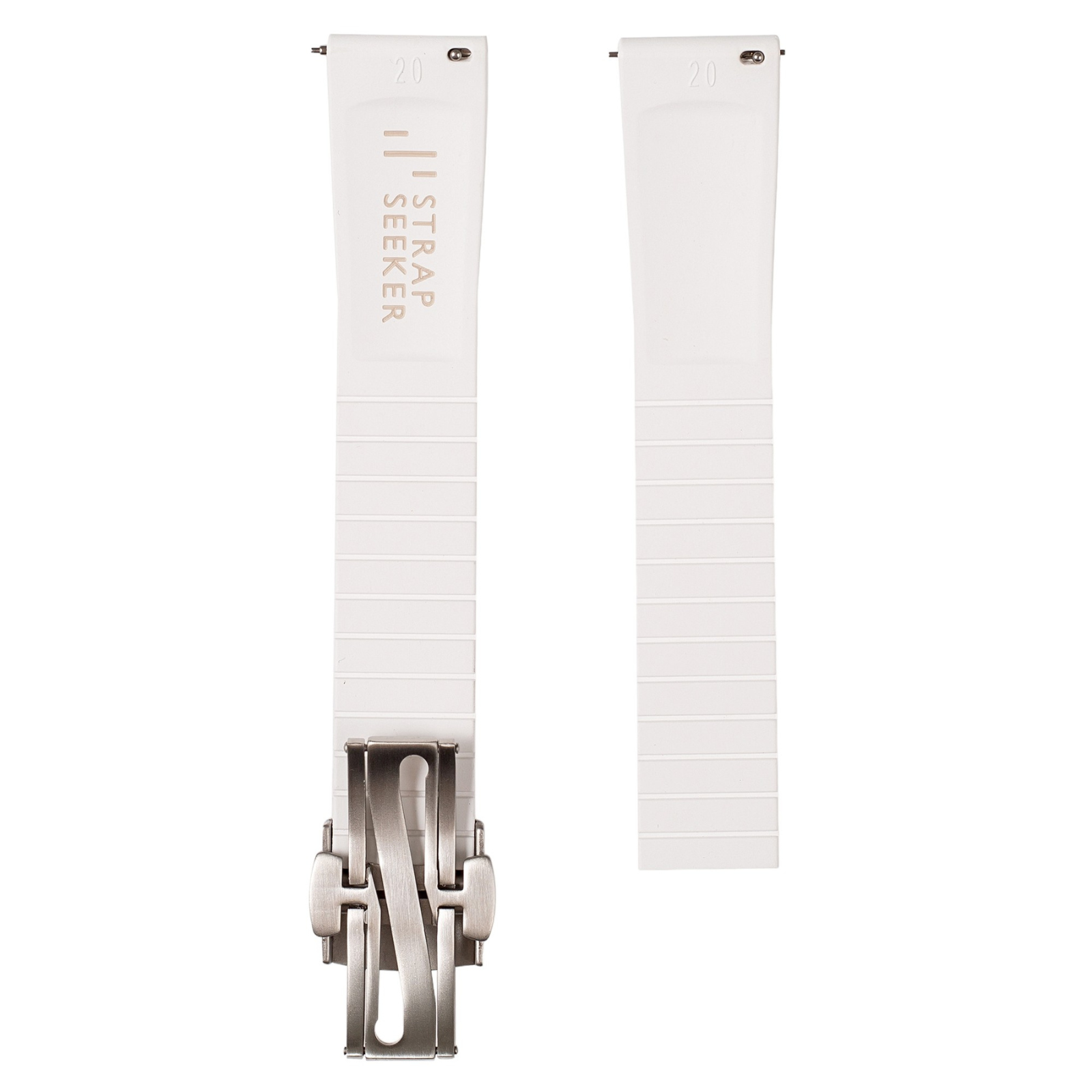 CTS Cut-to-Size FKM Rubber Watch Strap - Quick Release - Grey (2435) | Stylish & Durable
