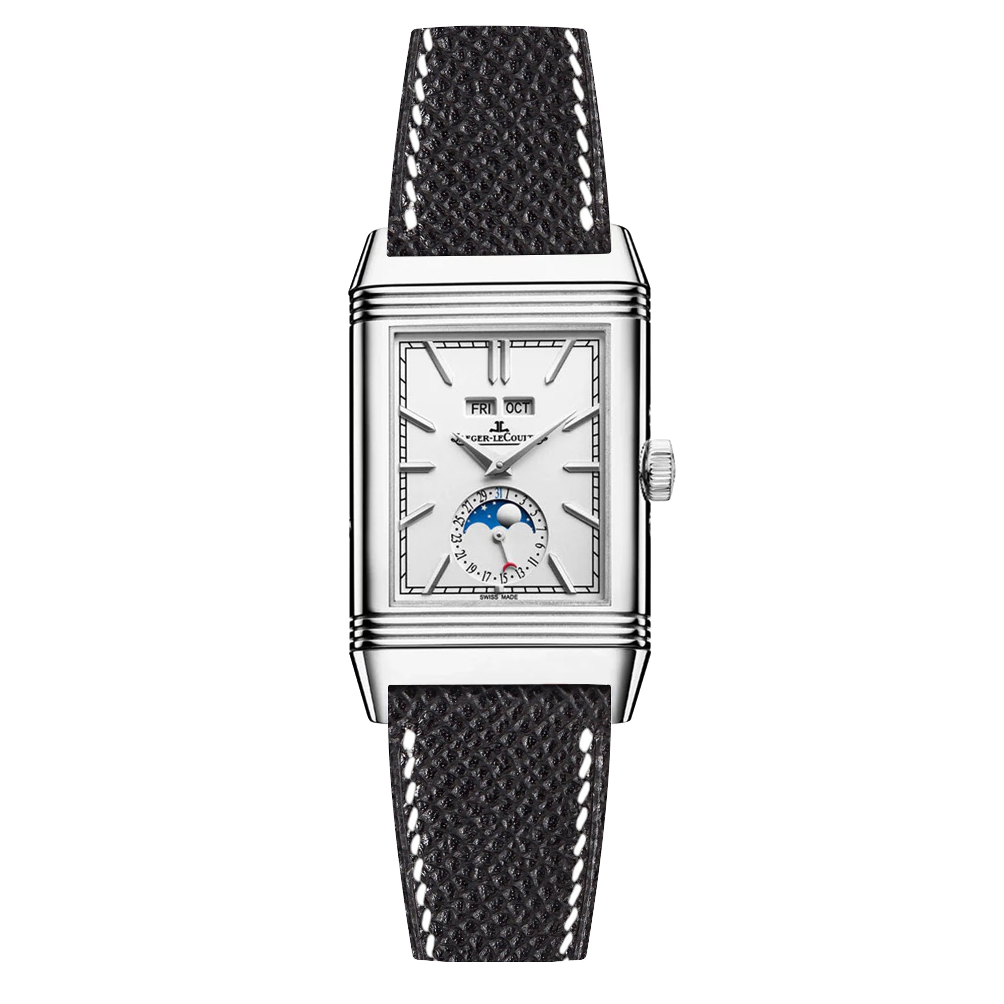 Sun Yellow Epsom Leather Quick-Release Watch Band for Jaeger-LeCoultre Reverso (2439)
