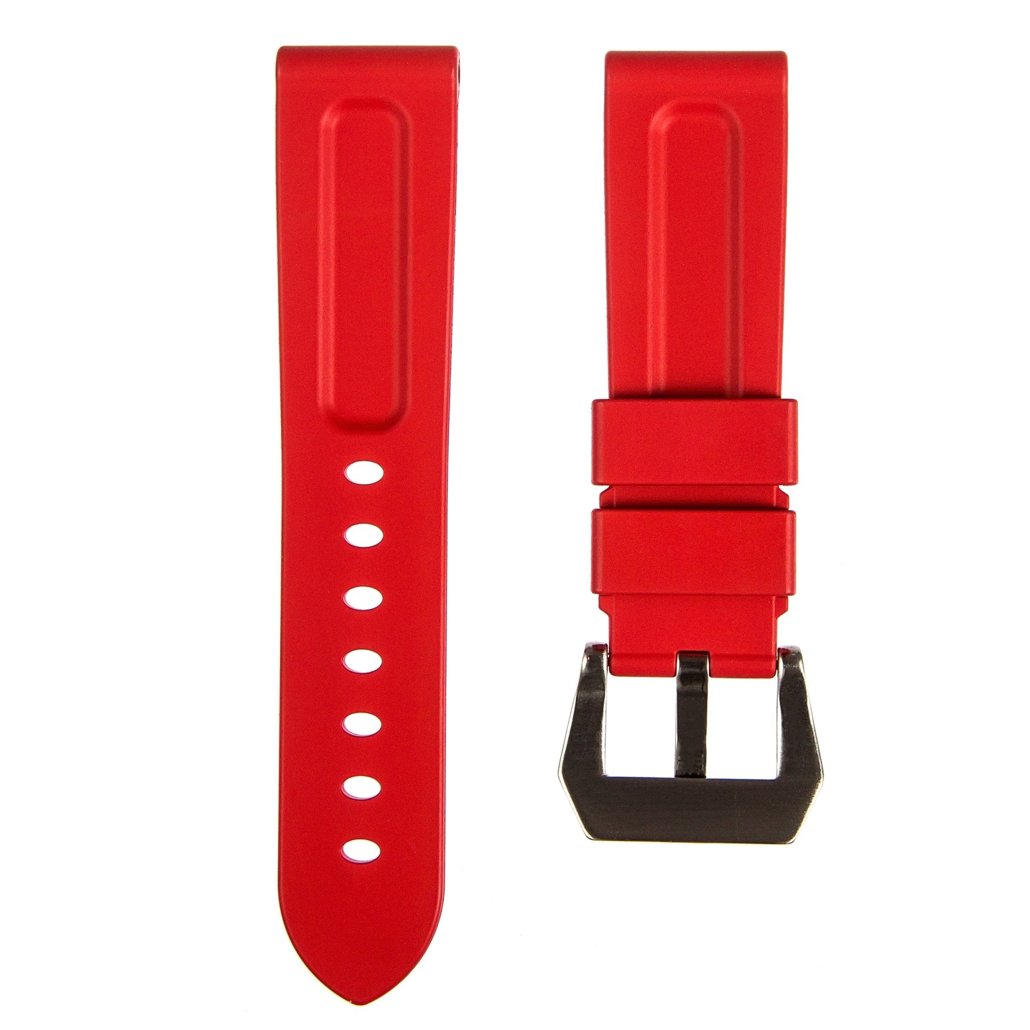 Pinnacle FKM Rubber Watch Strap for Panerai Luminor - Stunning Red (2420 | FKM)