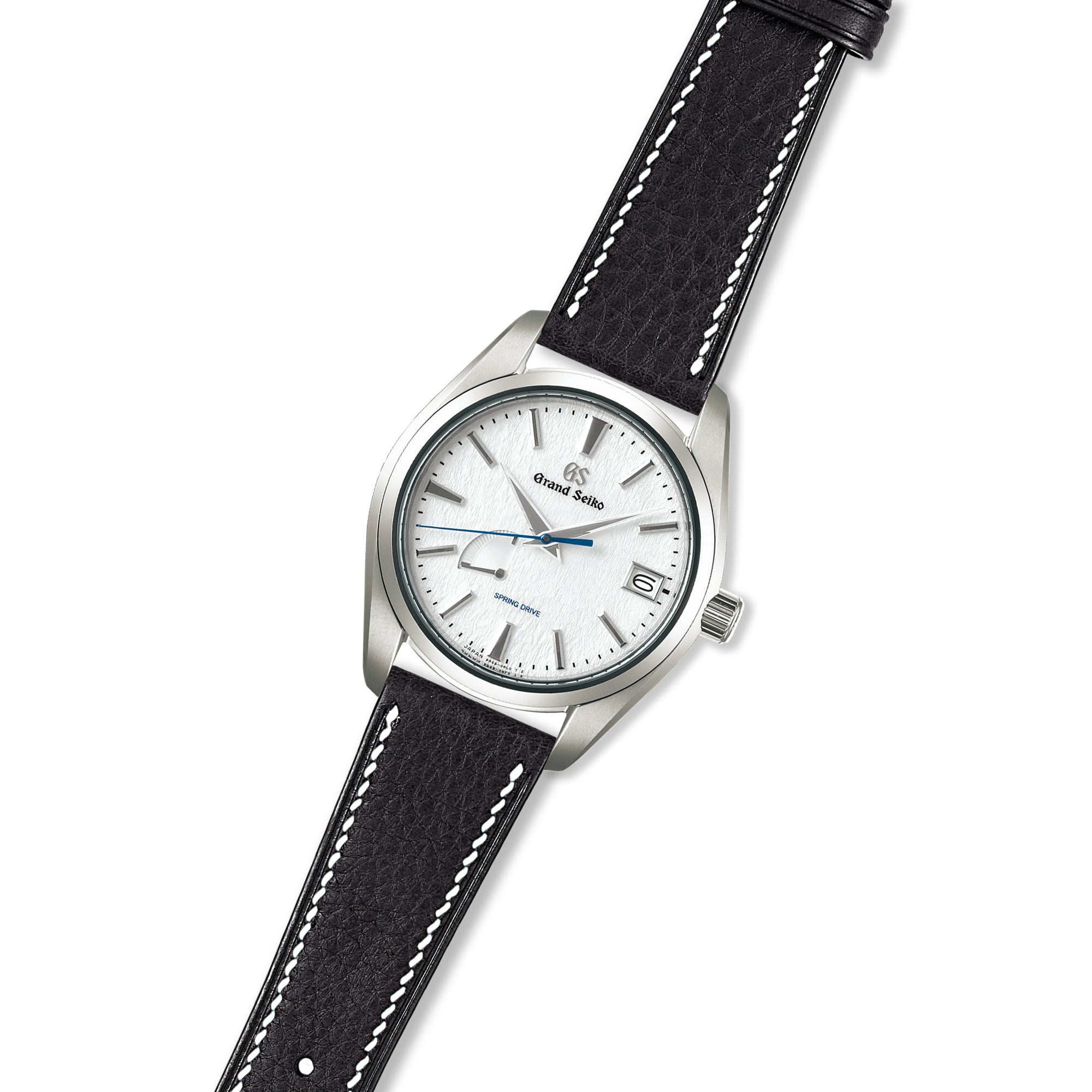 Minerva Box Leather Watch Band for Grand Seiko SBGA: Quick-Release Yellow Strap