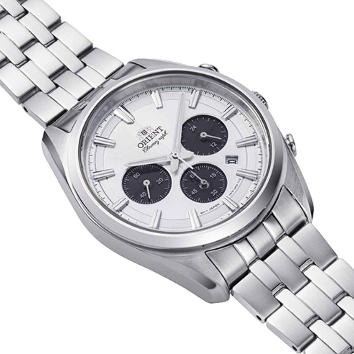 Orient Contemporary RA-TX0305S Solar Chronograph Gents Watch with Stunning White Panda Dial