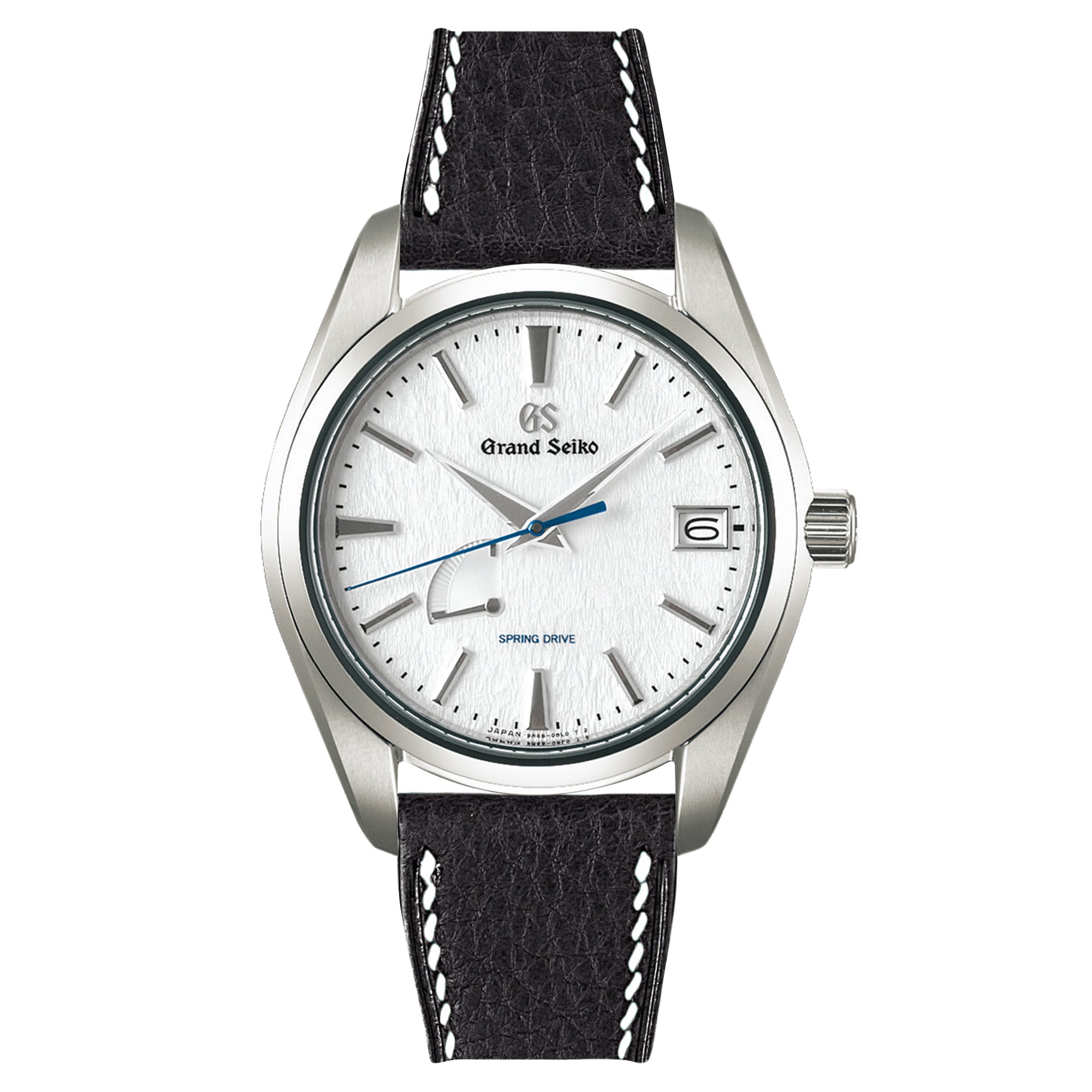 Minerva Box Leather Watch Band for Grand Seiko SBGA: Quick-Release Yellow Strap