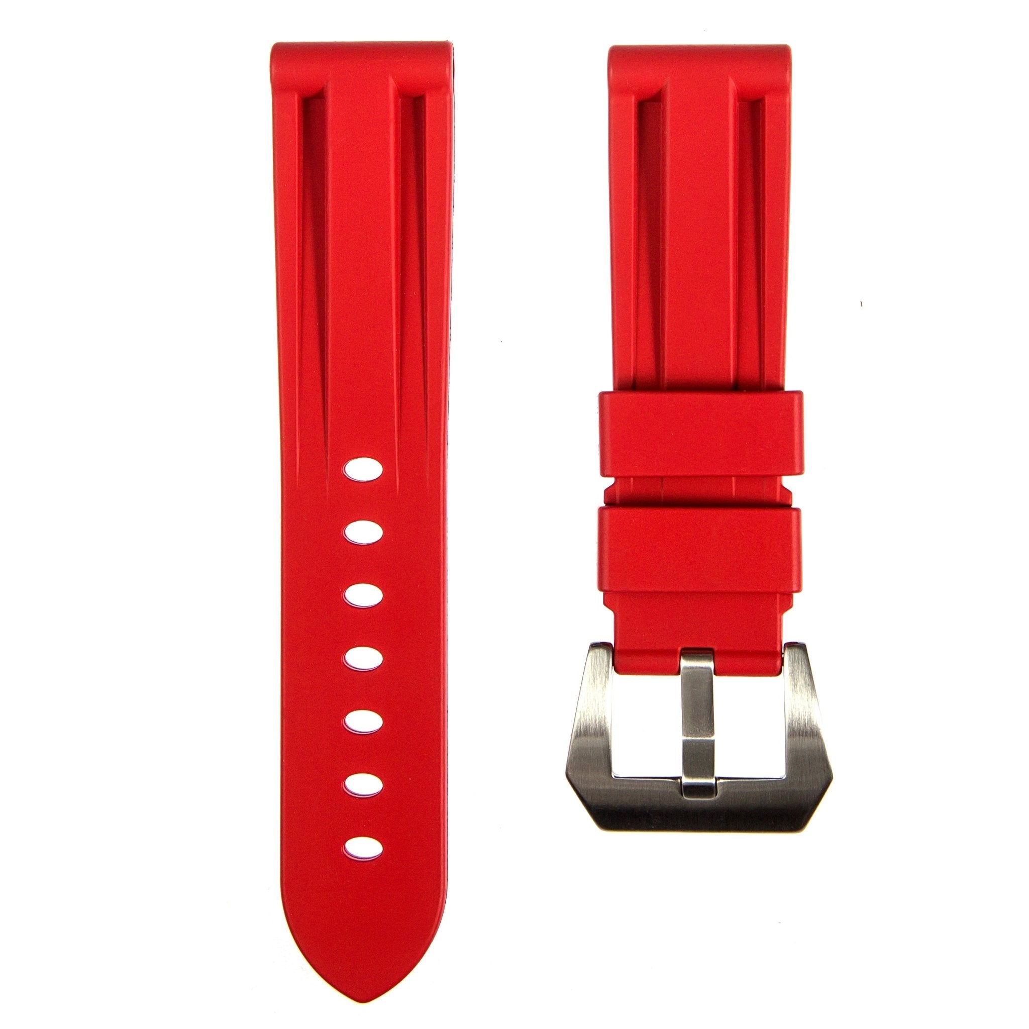 Pinnacle FKM Rubber Watch Strap for Panerai Luminor - Stunning Red (2420 | FKM)