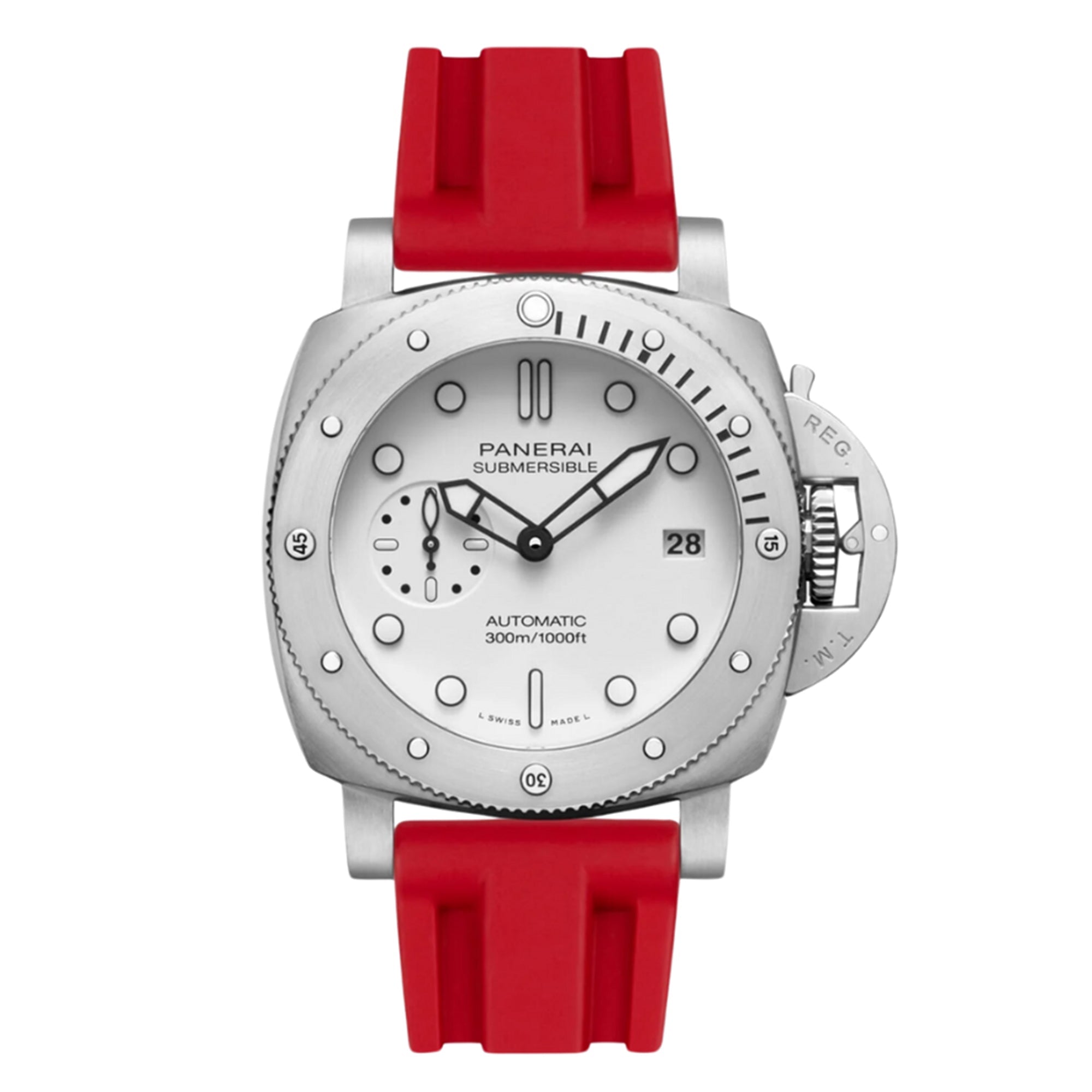 Pinnacle FKM Rubber Watch Strap for Panerai Luminor - Stunning Red (2420 | FKM)