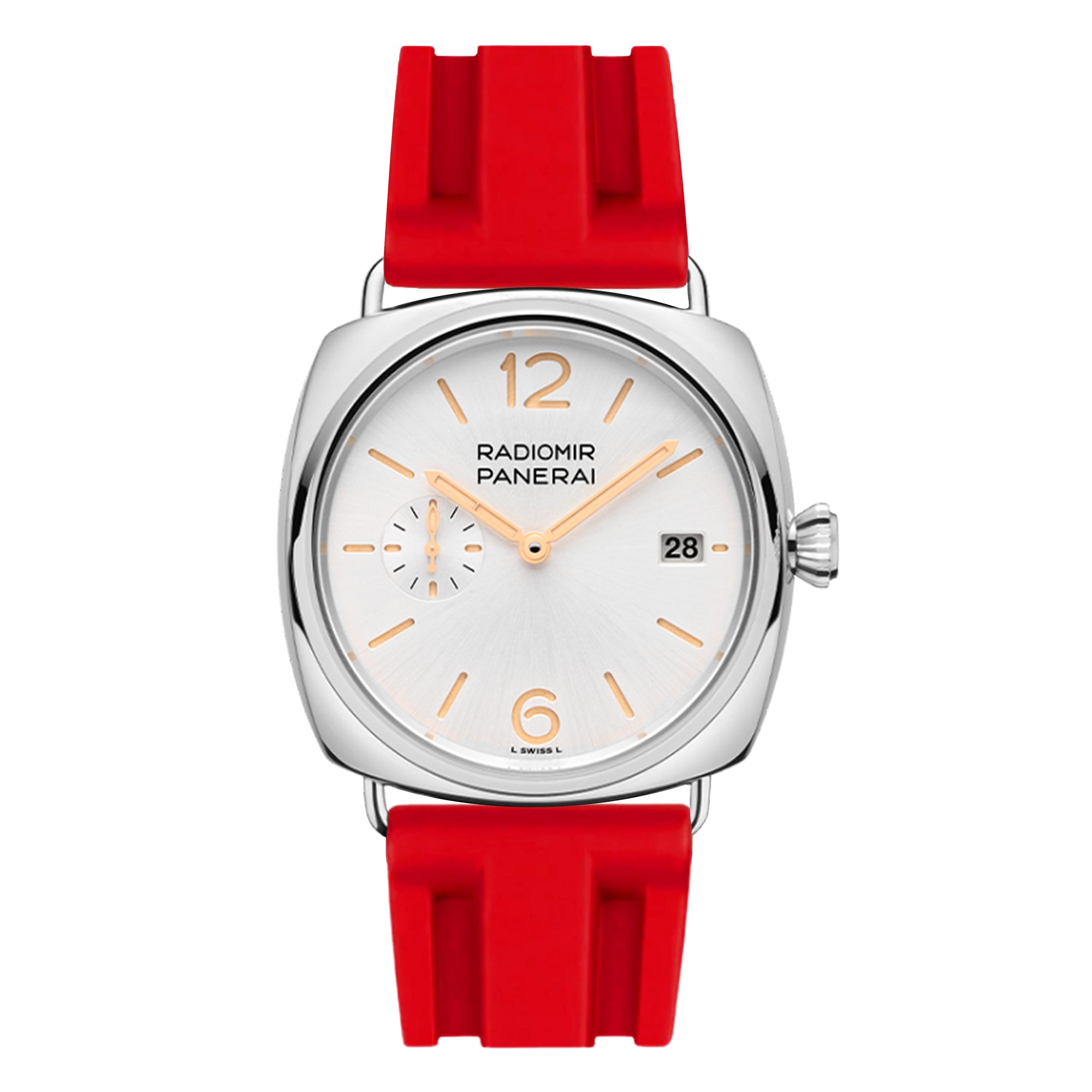 Pinnacle FKM Rubber Watch Strap for Panerai Luminor - Stunning Red (2420 | FKM)