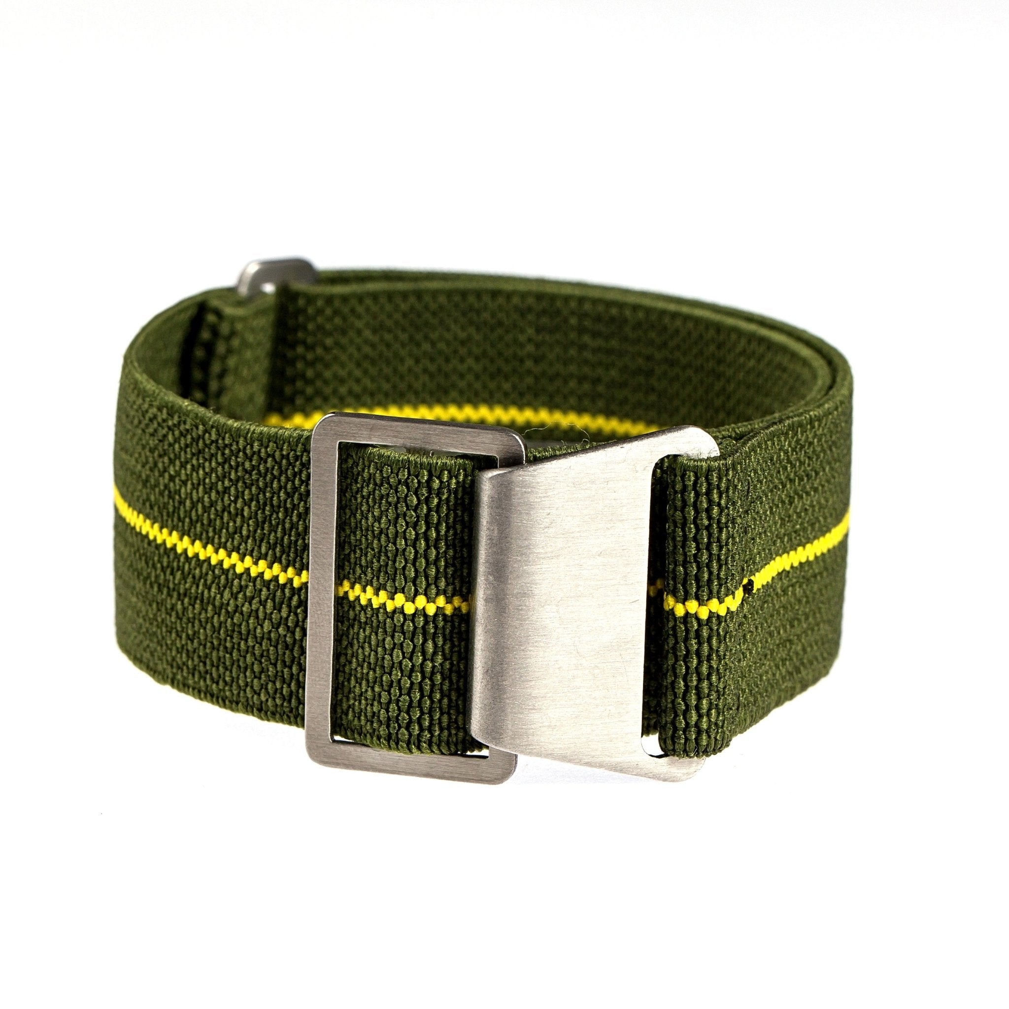 Marine Nationale Parachute Elastic Loop Strap - Blue / Green / Red / White (2417) - A Vintage-Inspired Watch Essential