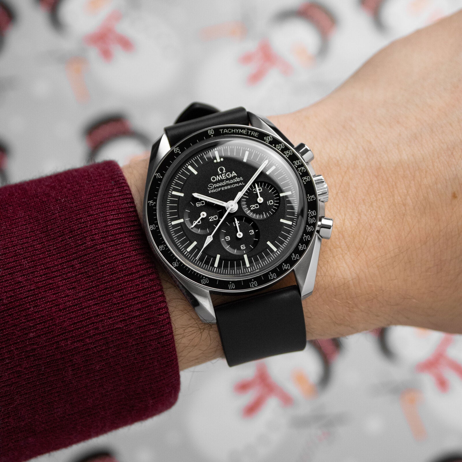 Fort FKM Rubber Watch Strap - Quick-Release - Sleek Black (2426 | FKM)